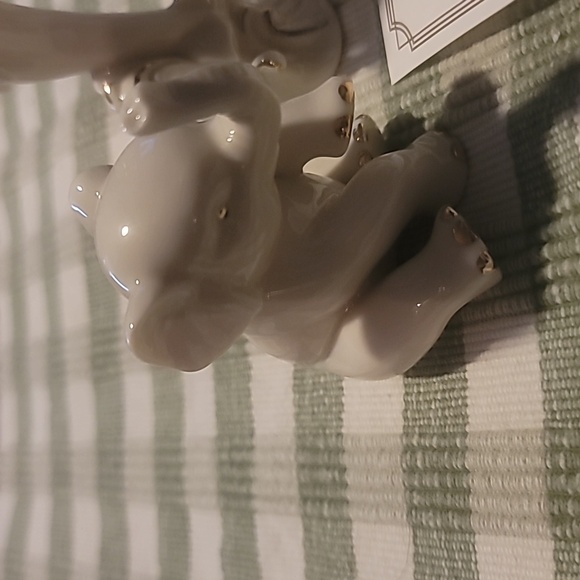 LENOX ivory fine China animal figures trimmed in gold dolphin and elephant left - Picture 4 of 16